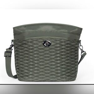 Lug Adagio ‘Bubble Quilted’ Crossbody. Olive Green. NWT